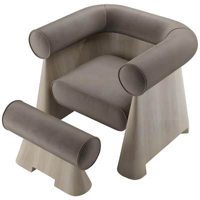 现代布艺单人沙发-A113